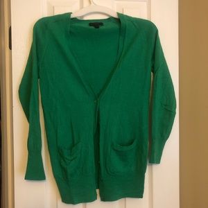J Crew Small Green Cardigan